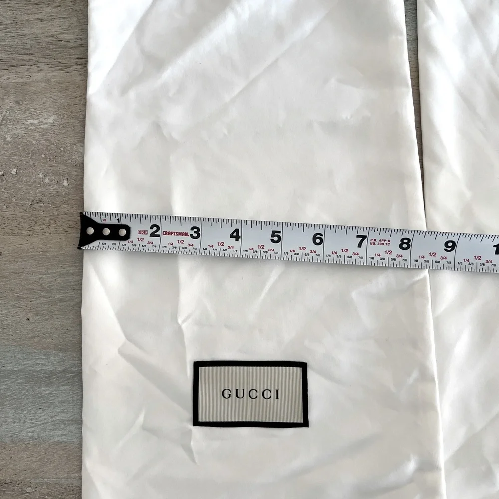 2 Gucci Dust Bag Pouch SHOES ACCESSORIES Ivory Black & AUTHENTIC 2 S M EUC